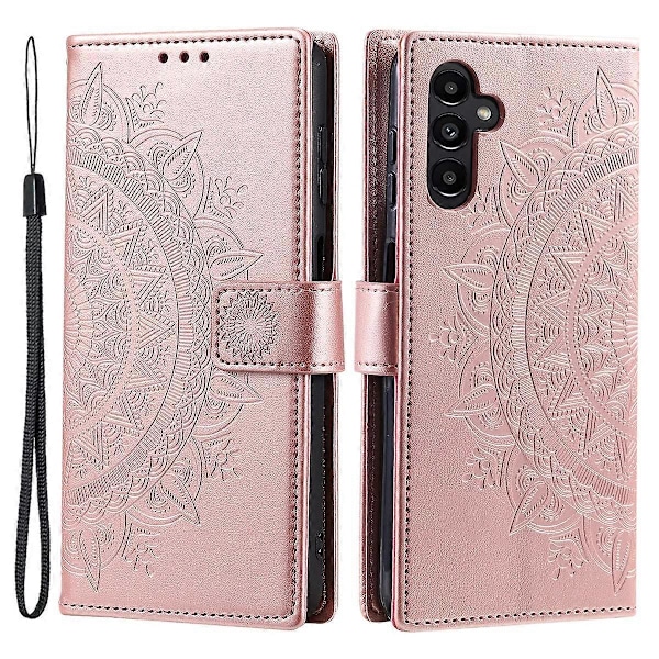 Til Samsung Galaxy A16 5G/A16 4G Etui Præget Totem PU Læder Wallet Stand Telefon Cover Multicolor Style C