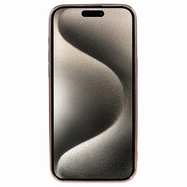 Elektroplettert TPU-telefondeksel med hjertekjedestropp for iPhone 15 Pro Multicolor Style C