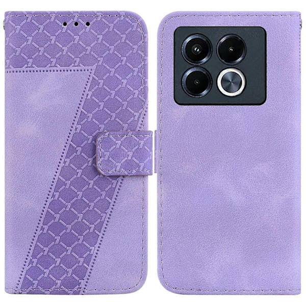 Til Infinix Note 40 5G Stand Case 7-Formet Mønster Præget Læder Telefon Cover Multicolor Style B