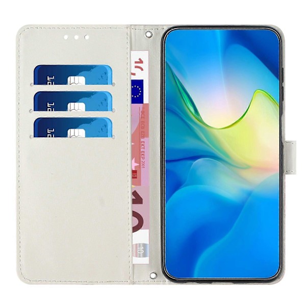 Suojakotelo Xiaomi Redmi A5 4G (171,7mm) / Poco C71 4G -puhelimelle, marmorikuvioinen PU-nahkainen lompakkokotelo Multicolor Blue/Green