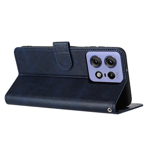 Til Motorola Edge 50 Pro 5G Etui Kalvetekstur Læder Stand Wallet Anti-fald Telefoncover Multicolor Style C