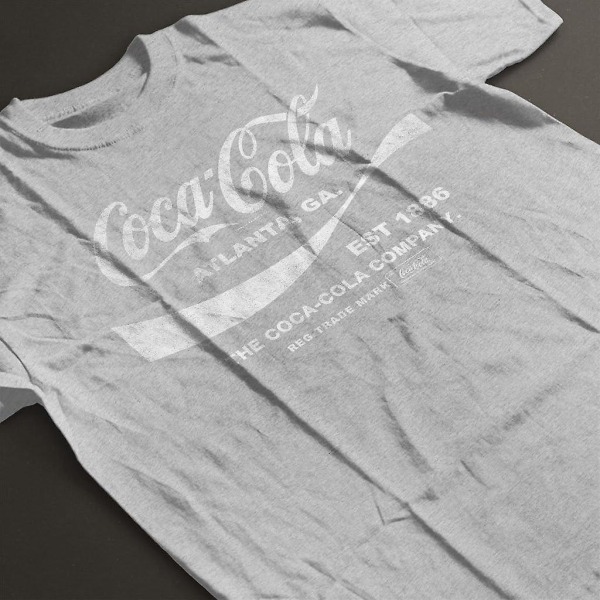Coca Cola Drink 1886 T-shirt för män Grey L