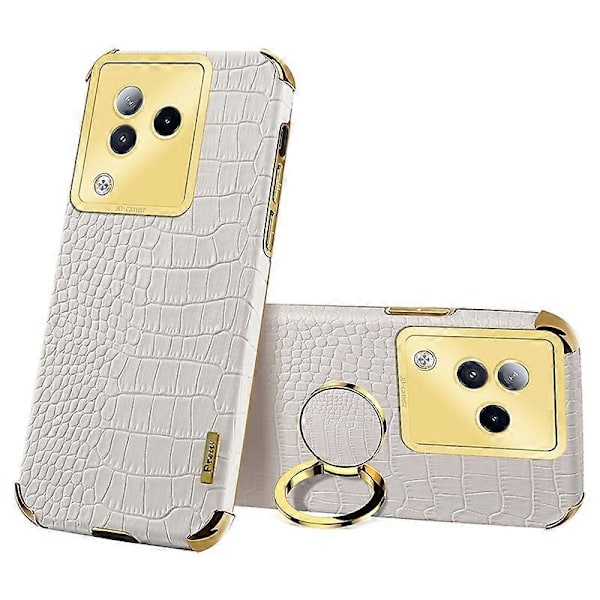 Skal med ringstativ för Xiaomi Civi 3 5G, krokodiltextur läder + TPU-telefonfodral Multicolor Style B