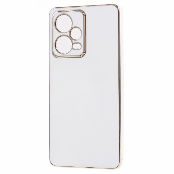 För Xiaomi Redmi Note 12 Pro 5g Glossy Tpu phone case Kameraskydd 6d cover White