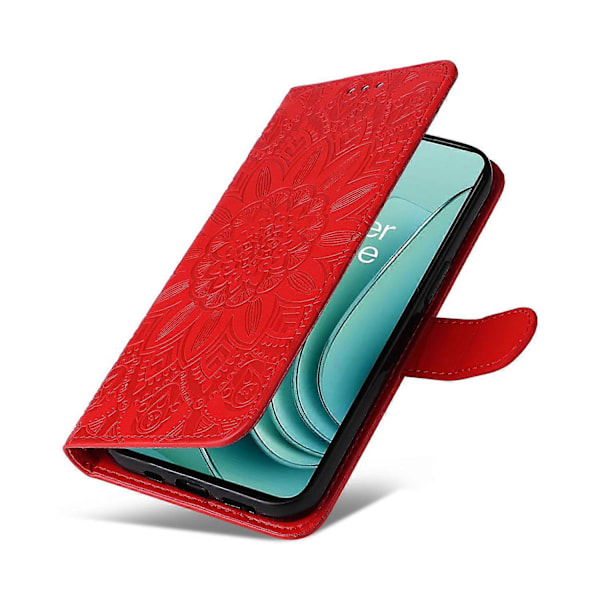 OnePlus Nord 3 5G/Ace 2V Auringonkukka Kuvioitu PU Nahkakansi Lompakko Jalustalla Puhelinkotelo Multicolor Style E