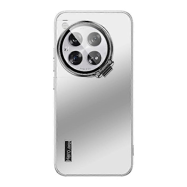 Skal för OnePlus 12 5G med linsstativ TPU+PC Telefonskydd Multicolor Silver
