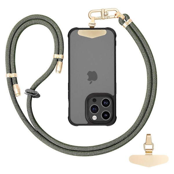 LEEU DESIGN 120cm Smartphone Skulderstropp med Metallfeste, Justerbar Mobiltelefon Lanyard Multicolor Style D
