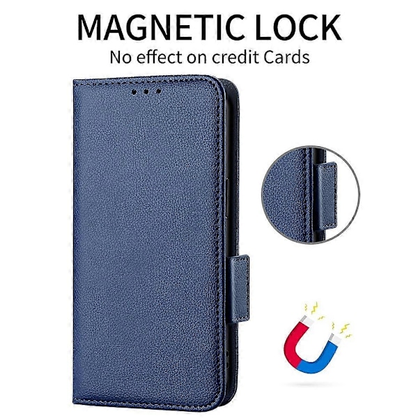 För OnePlus Ace 3 5G/12R 5G Mobilskal Läder Litchi Textur Skydd med Handledsrem Multicolor Dark Blue
