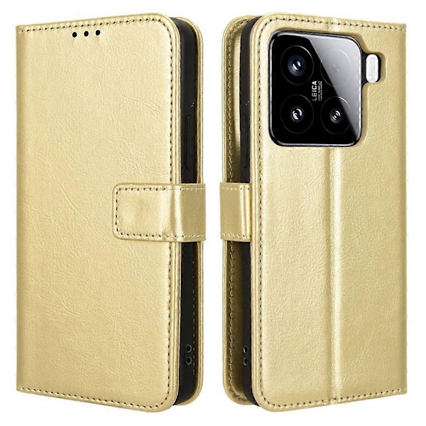 Til Xiaomi 15 Etui Crazy Horse Tekstur PU Læder Telefon Wallet Cover Multicolor Style C