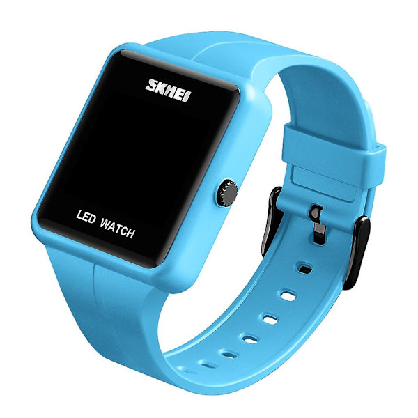 Skmei 1541 Mode Led Watch Fyrkantig Par Modell Vattentät Elektronisk Watch Watch Blue