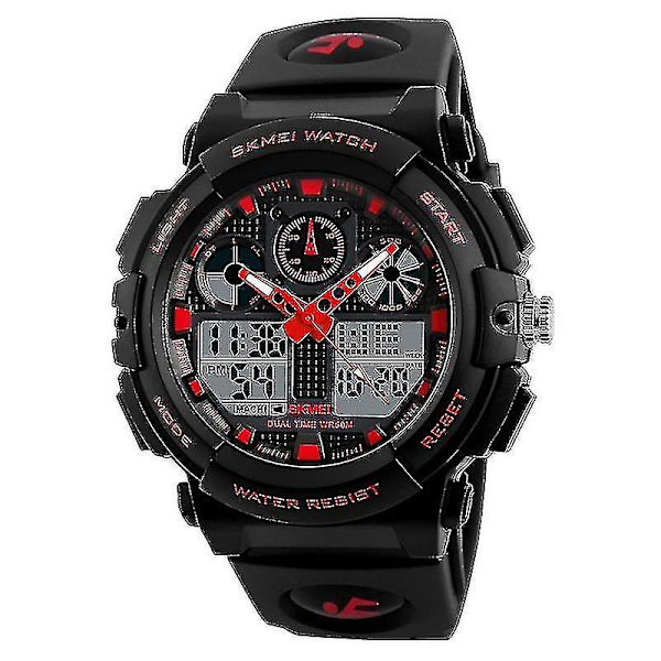 Skmei 1270 Men Vattentät Dual Display Digital Watch Red