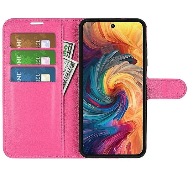 Til ZTE Blade V70 Etui Litchi Tekstur Stødsikkert Læder Wallet Telefon Cover - Grøn Multicolor Rose