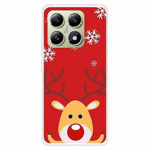 Skal till Xiaomi 14T Festligt Julmönster TPU Skyddande Mobilskal Multicolor Deer