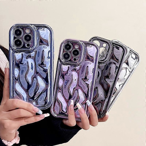 iPhone 15 Pro Max -kotelo, naarmuuntumaton, galvanoidulla meteoriittikuvioinnilla varustettu TPU-puhelinkuori Multicolor Style C