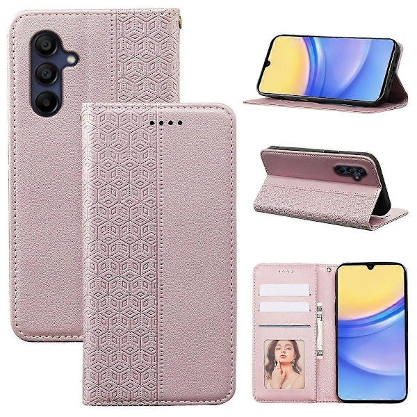 Plånboksfodral för Samsung Galaxy A26 5G Stark Magnetisk Rutmönster Präglat Läder Flip Multicolor Style E