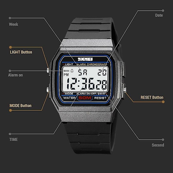 Skmei Klockor Herr Alarm Chronograph Led Herr Skmei Top Brand Lyx Sport Klockor För Herr Armbandsur Relogio Masculino army green