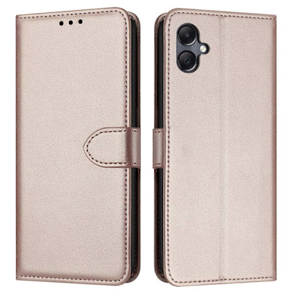 Samsung Galaxy A06 Lompakkokotelo Nahkainen Jalustakansi Hihnalla - Musta Multicolor Rose Gold