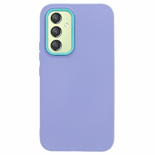 For Samsung Galaxy A14 4g Gummibelagt Telefondeksel Avtakbar Ramme Pc+tpu Beskyttelsesdeksel Purple