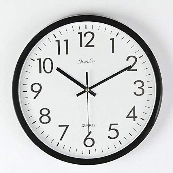 Modern väggklocka Tidlös design med cirkulär ultratransparent urtavla Super Silent Clock Vardagsrum25 cm/10"