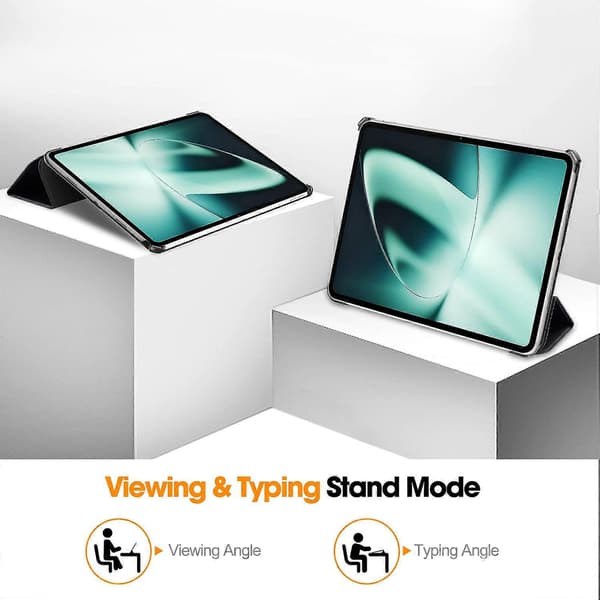 Tablet-etui med mønstertryk til OnePlus Pad PU Læder Tri-fold Stand Tablet Cover Multicolor Style A