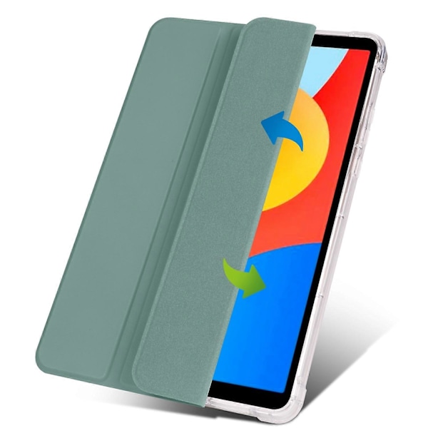 Fodral för Xiaomi Redmi Pad SE 4G 8,7 tum med pennhållare, tri-vikbart stativ, PU-läder + TPU-surfplattsskydd Multicolor Midnight Green