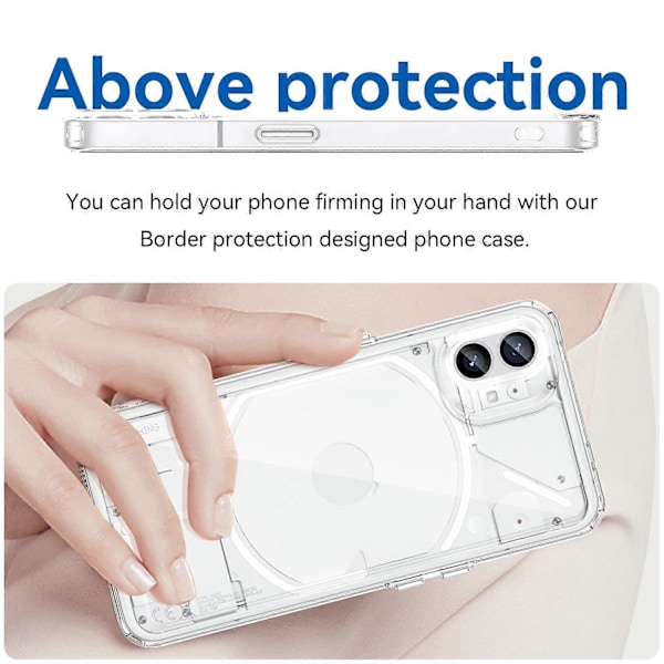Til Nothing phone (1) 5G Telefon Cover TPU+Akryl Gennemsigtigt Bagcover (Stort Hul til Bagkamera)