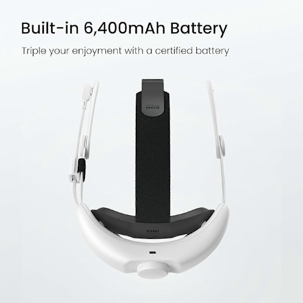 KIWI DESIGN Q31-SPCU Hovedremspude til Meta Quest 3/3S, Foldbar Komfort VR-Hovedbøjle, Udvidet Ba