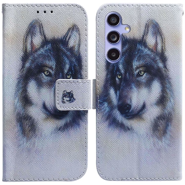 Til Samsung Galaxy A35 5G Etui Mønsterprint Læder Telefon Cover Multicolor Wolf
