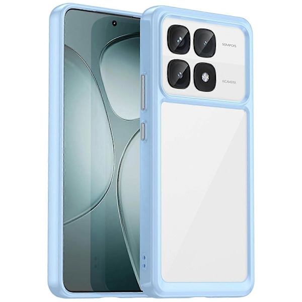 Støtsikkert deksel til Xiaomi Redmi K70 Ultra TPU + Akryl Beskyttende Klar Telefon Cover - Svart Multicolor Blue