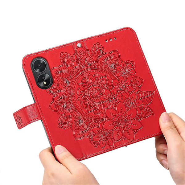 Til Oppo A38 4G Etui Slankt Anti-drop Pung Stativ PU Læder Cover Multicolor Style D