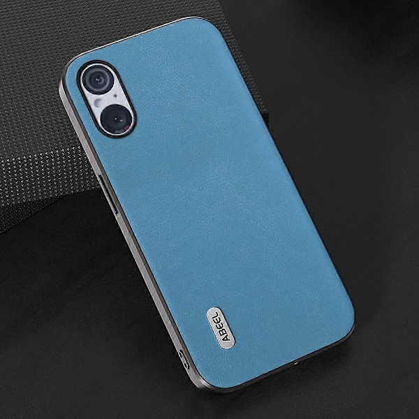 Læderbelagt TPU+PC-etui med anti-drop tekstur til Sony Xperia 5 V Multicolor Style C