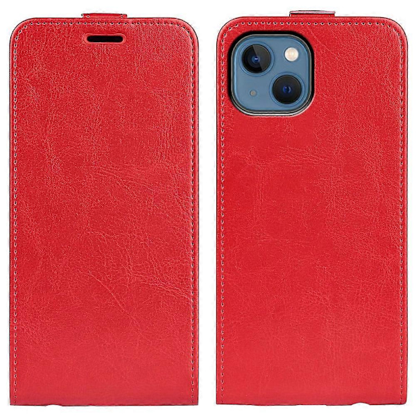 Til iPhone 14 6,1 tommer Vertikal Flip Stødsikkert Cover PU Læder Mobiltelefonetui med Kortholder Multicolor Style C