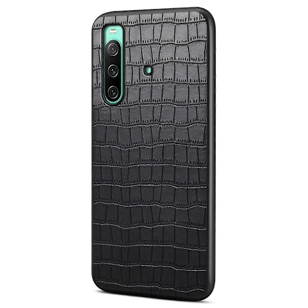 Sony Xperia 10 IV 5G -kotelo, alligaattorikuvioitu PU-nahkapäällysteinen PC+TPU-puhelinkuori Multicolor Style A