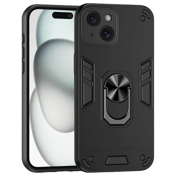 iPhone 15 -puhelimen suojakotelo PC+TPU-jalustalla, sopii magneettiseen autotelineeseen Multicolor Style A