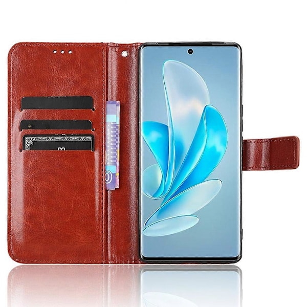 Til vivo S17e 5G Anti-fingeraftryk Telefonetui Wallet PU Læder Mobiltelefon Stand Cover Multicolor Style C