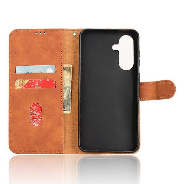 Læderetui til Samsung Galaxy A56 5G, hudvenligt, anti-drop, pung flip telefoncover Multicolor Style E