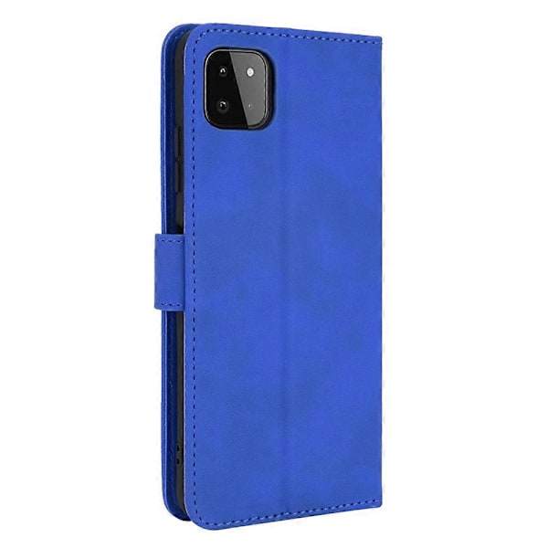 Hud-berøringsfølelse Wallet Stand Læder Flip Case Telefon Cover til Samsung Galaxy A22 5G (EU Version) Multicolor Style C
