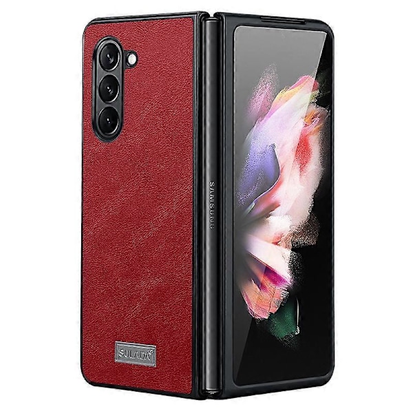 SULADA PU Læderbelagt TPU+PC Anti-drop Telefon Cover til Samsung Galaxy Z Fold5 5G Multicolor Style E