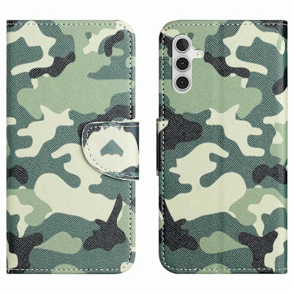 Samsung Galaxy A05s 4G -kotelo, kuvioitu lompakkomallinen PU-nahkainen puhelinkotelo Multicolor Style C