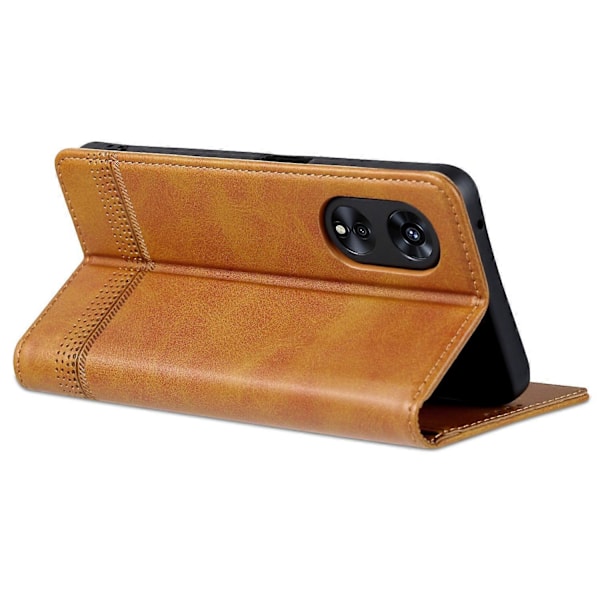 AZNS Læder Telefon Cover med Anti-ridse, Stand, Wallet og Magnetisk Flip til Oppo A58 5G/A58x 5G/A78 5G Multicolor Style D