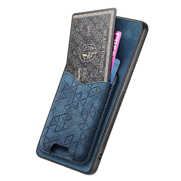 Til Samsung Galaxy S23 FE Etui med Præget Mønster Kortholder Støtteben Læder Bagcover Multicolor Style E