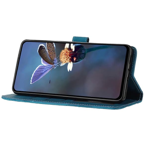 PU-lommebokdeksel med blomstermønster og flip-stativ til iPhone 14 Plus Multicolor Style A