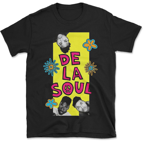 De La Soul Flowers Hip Hop T-paita Black XXL