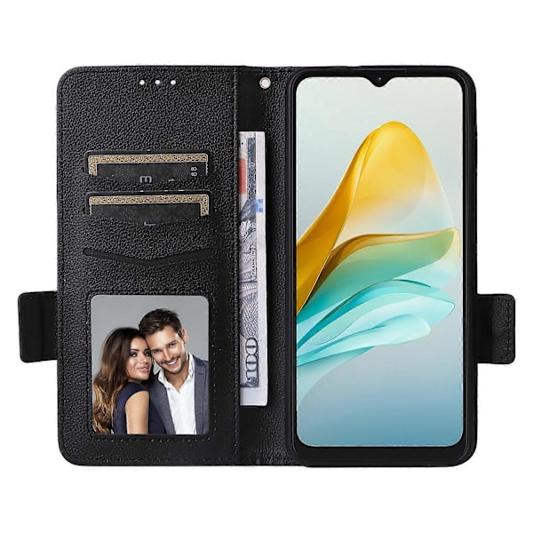 For ZTE Blade A53 Pro Deksel Støtsikkert Telefondeksel PU Lær Shell med Stropp Multicolor Style C