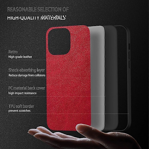 iPhone 15 Pro pudotussuojattu puhelinkotelo Retro PU-nahkapäällysteinen TPU+PC-takakansi Multicolor Style C