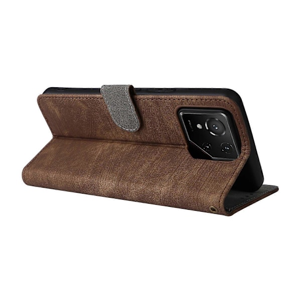 Til Asus ROG Phone 9 5G/Phone 9 Pro 5G Etui Wallet RFID-blokering PU Læder Cover Visningsstativ Multicolor Brown