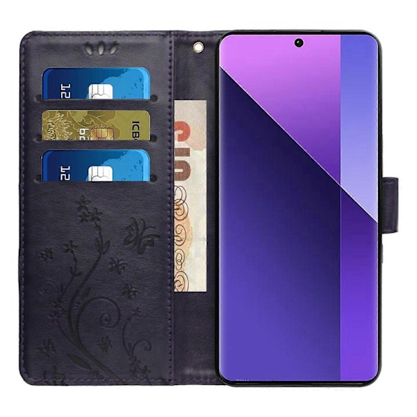 Motorola Moto G75 5G -kotelo PU-nahkainen puhelinlompakkokotelo hihnalla Multicolor Style D