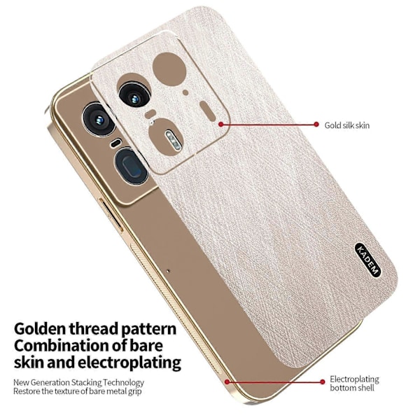 Kompatibel med Motorola Edge 50 Ultra 5G telefondeksel Multicolor Gold