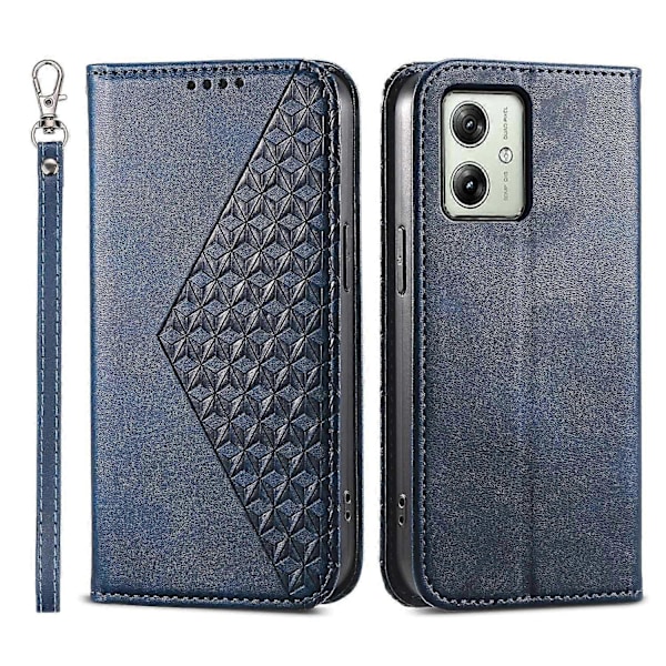 Til Motorola Moto G54 5G Etui Wallet PU Læder Præget Telefon Cover Multicolor Style E