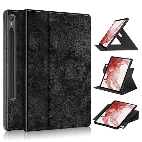 Roterende Stand Cover til Samsung Galaxy Tab S9 SM-X710, SM-X716B, SM-X718U PU Læder Smart Tablet Case Multicolor Style A